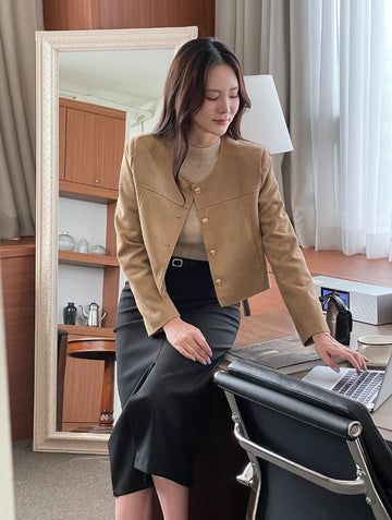 Jenny Suede Crop Jacket